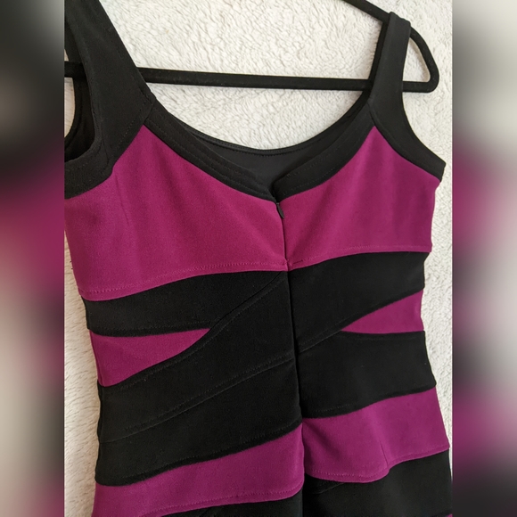 Jessica Fuchsia/Black Colour Block Dress, size 6 - Picture 4 of 7
